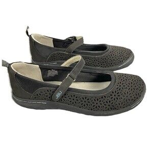 JBU Jambu Shoes Women's 8M Granada Mary Jane Perforated Gray Memory Foam Comfort